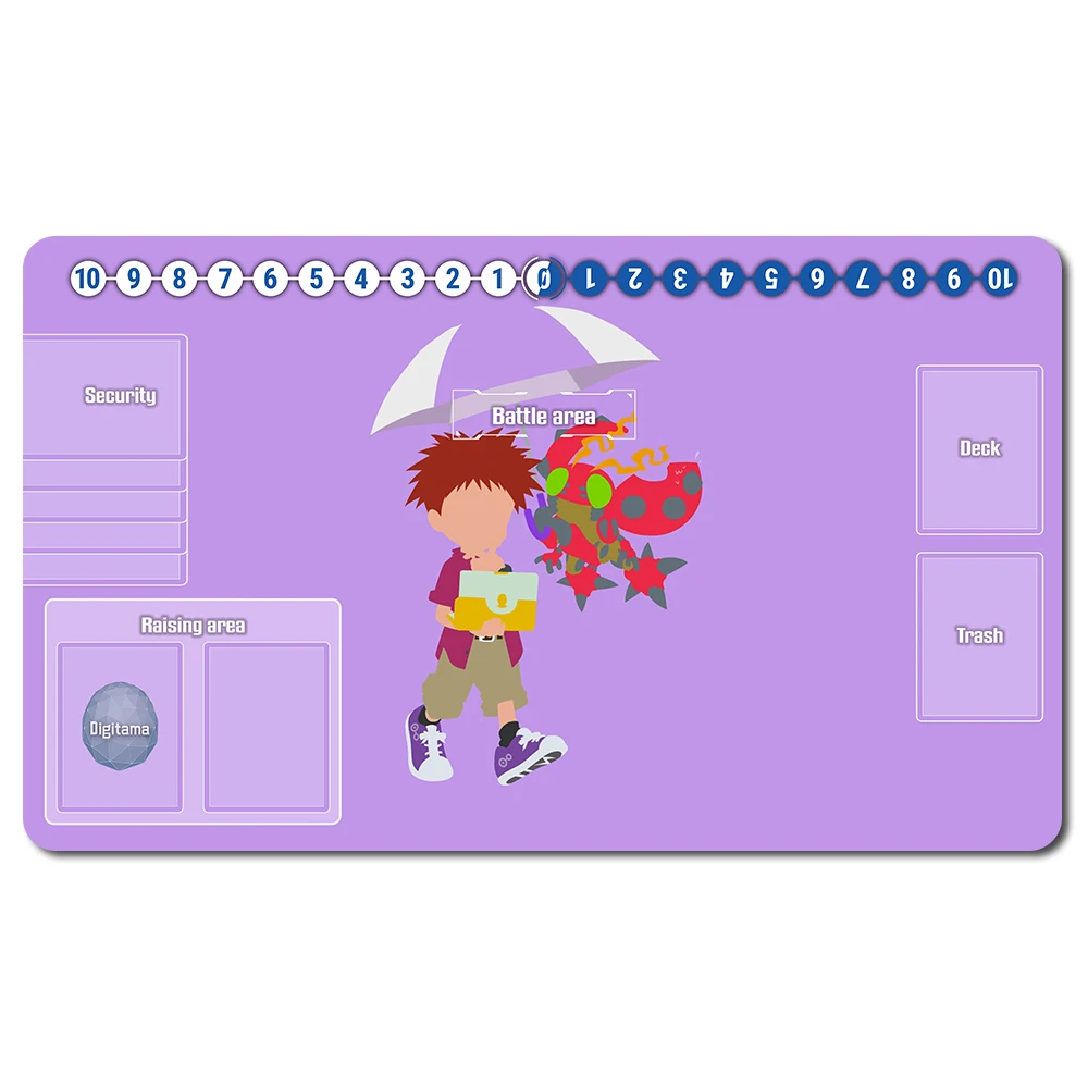 

1002707 - Board Game DTCG Playmat Table Mat Size 60X35 cm Mousepad Play Mats Compatible for Digimon TCG CCG RPG