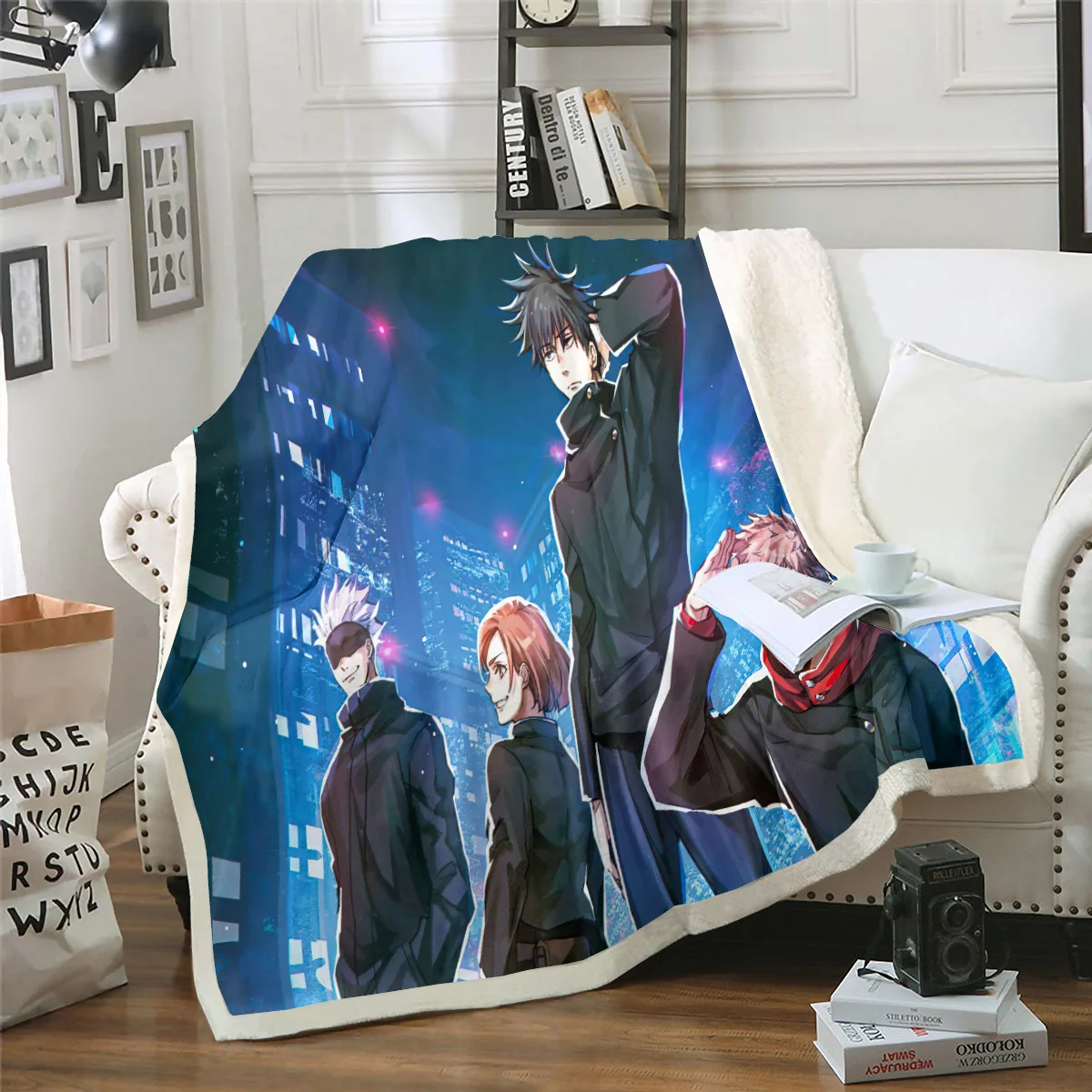 

3D Anime Blanket Jujutsu Kaisen Printing Warm Cozy Blanket For Bed Sofa Home Textiles Luxury Kids Gift Hot Sale Warm Winter