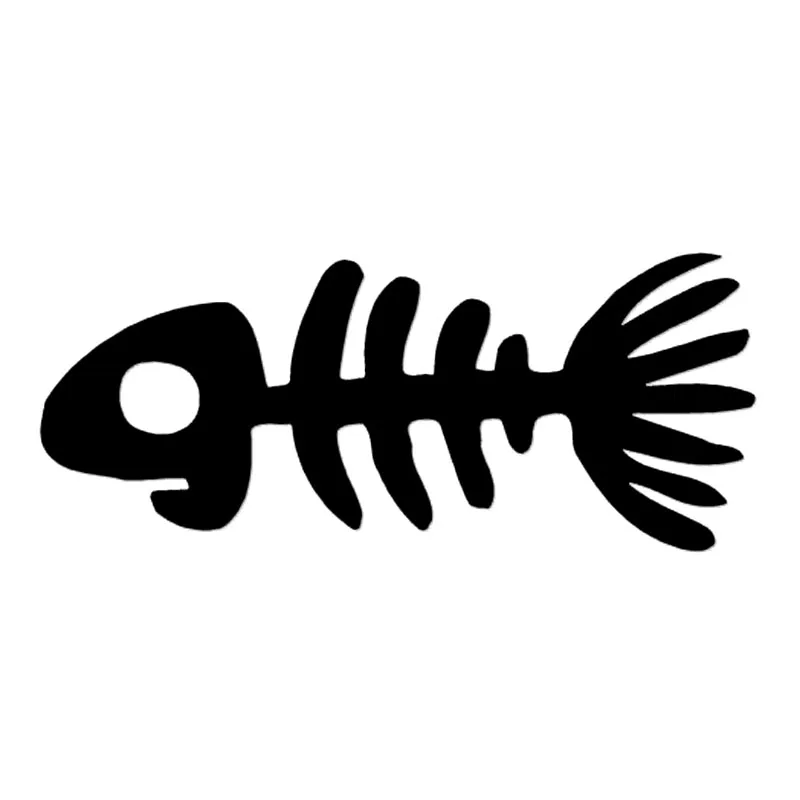 Лидер продаж милая Автомобильная виниловая наклейка рыбные кости скелет