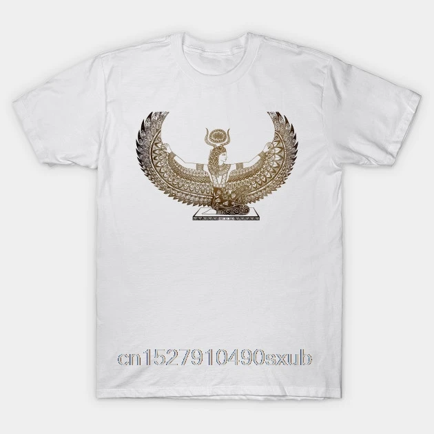 Cotton fashion 2020 trend T-shirt Isis Papyrus Egyptian Art men's casual round neck cool man's | Мужская одежда