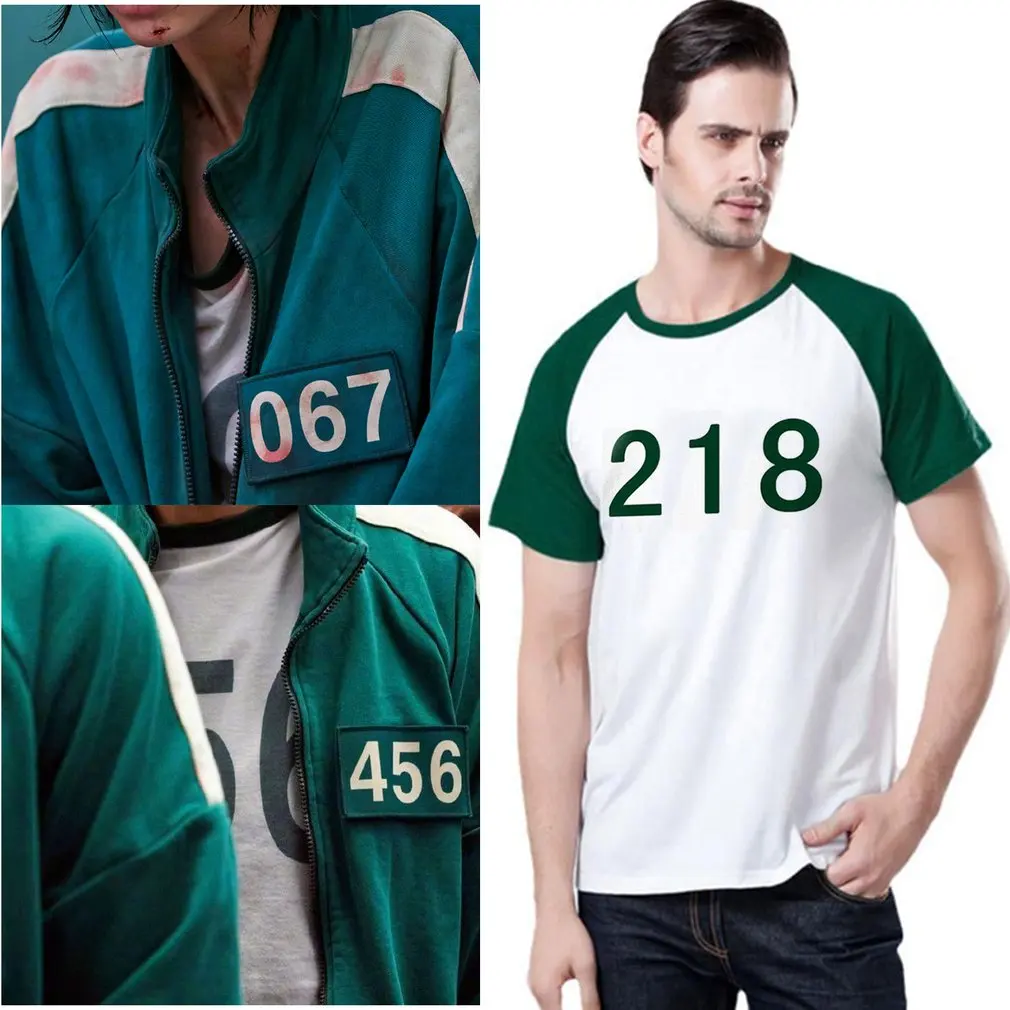 

Korean Teleplay Squid Game T-shirt Men Women Fashion Casual Cool Short Sleeved Oversized T Shirt Harajuku Streetwear Tee Tops