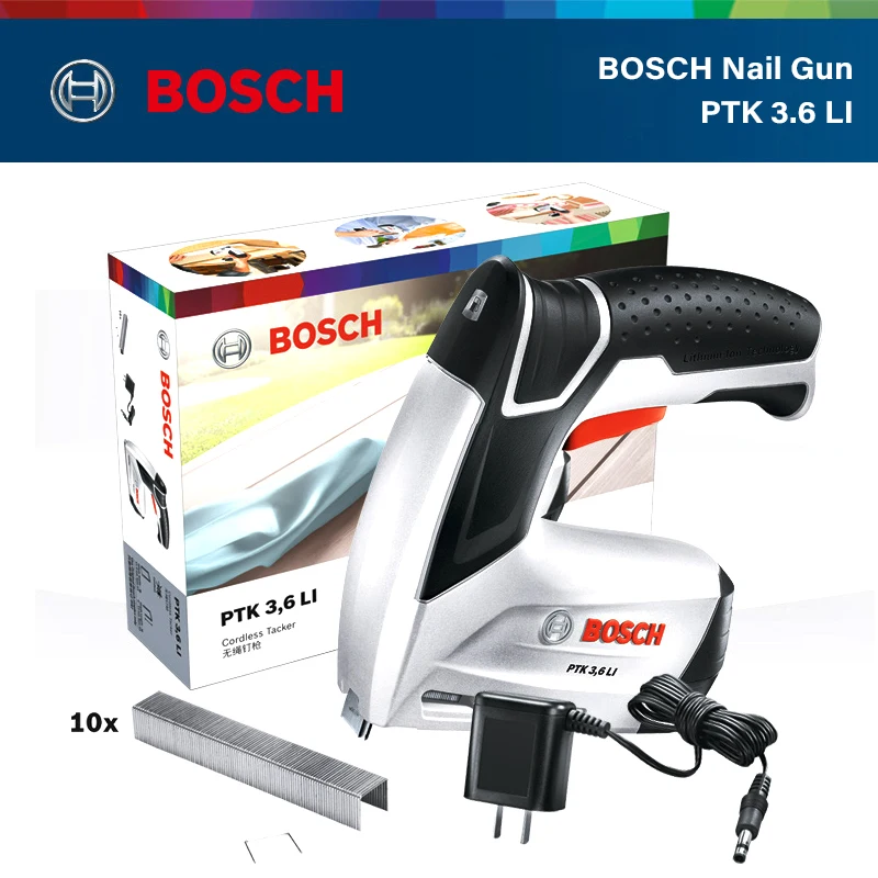 Bosch Electric 3.6V Rechargeable Nail Gun Power Tool Household Multifunctional Small Stapler Original | Инструменты