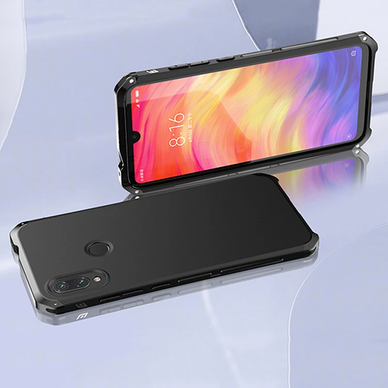 Текстурированная анти осенняя Металлическая Рамка PC задняя для Redmi Note 7 5 Note7 Global