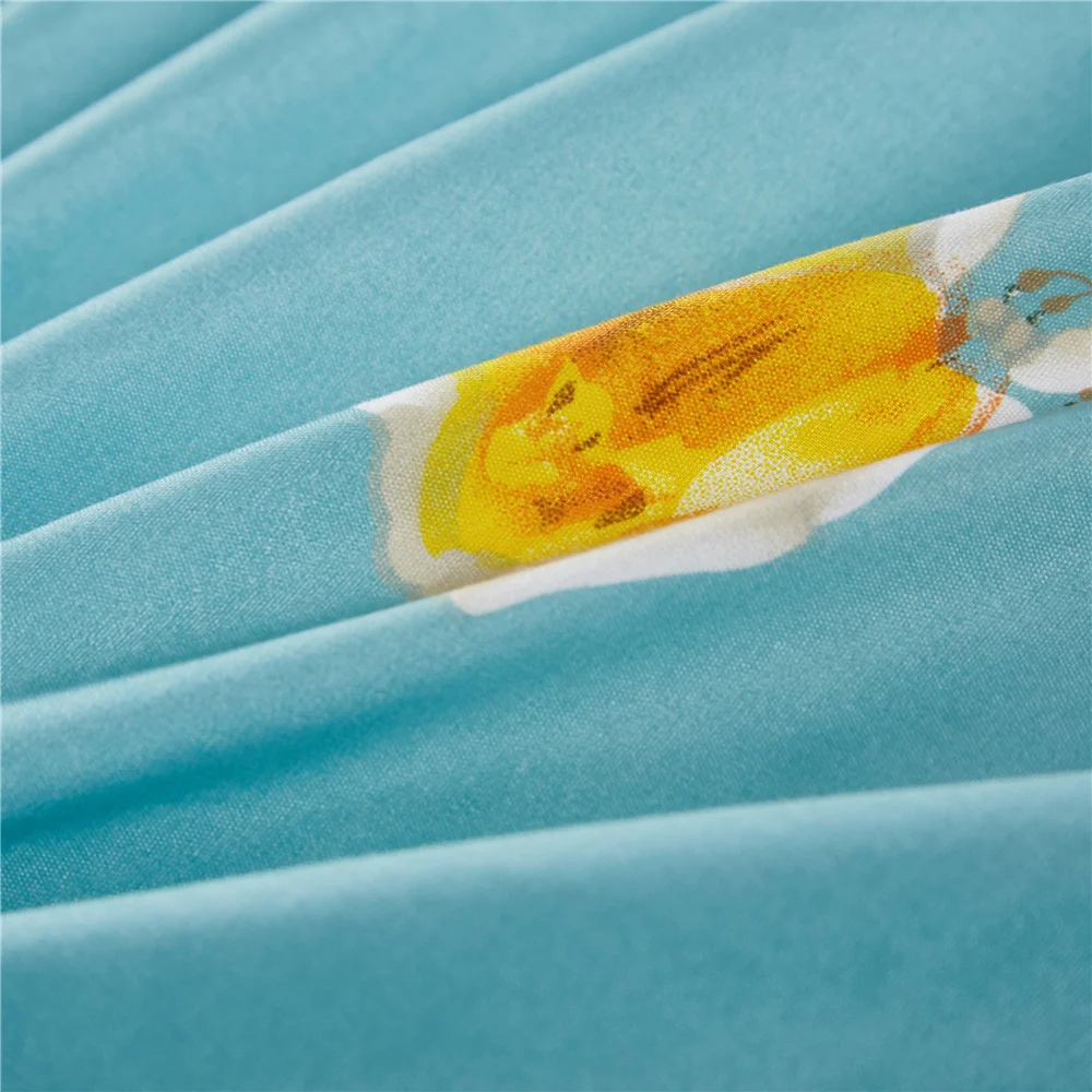 

2021 New Simple Style Floral Bedding Set Queen 240x220 Duvet Quilt Cover Pillowcases Polyester Boho Bedroom All-Season Available