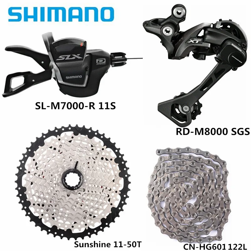 Shimano XT M8000 SLX M7000 11 скоростной групповой набор для горного велосипеда SunRace Sunshine