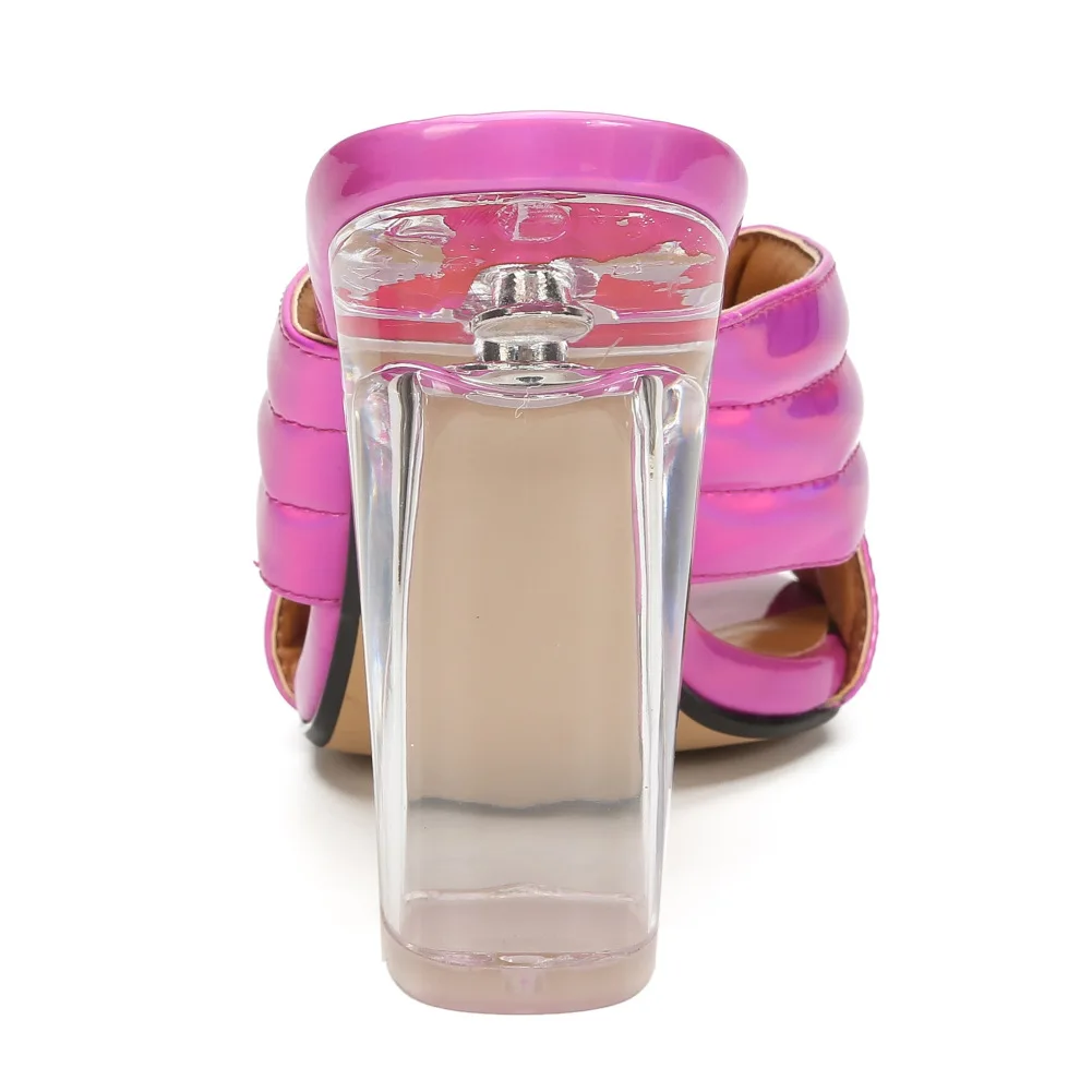 Туфли лодочки женские на высоком каблуке 10 см пикантные тапочки сандалии летняя