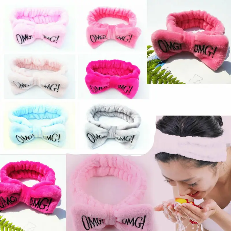 Женское полотенце повязка для волос широкая на голову спа ванны душа йоги спорт