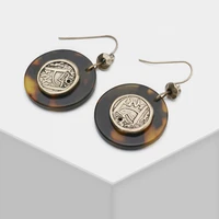 amorita vintage coin drop earrings