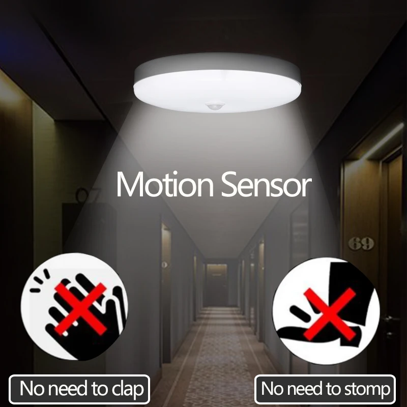 

Modern Led Ceiling Light PIR Motion Sensor Ceiling Lamp 20W 30W 40W Smart Home Living Sensor Light Hallways Corridor AC85-265V