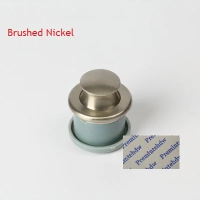 Brushed Nickel 4 шт./лот круглая кнопочная ручка для RV мотора для домашнего шкафа ящика шкафа караван античная бронза, золото матовый черный скрытый - Цвет: Brushed Nickel