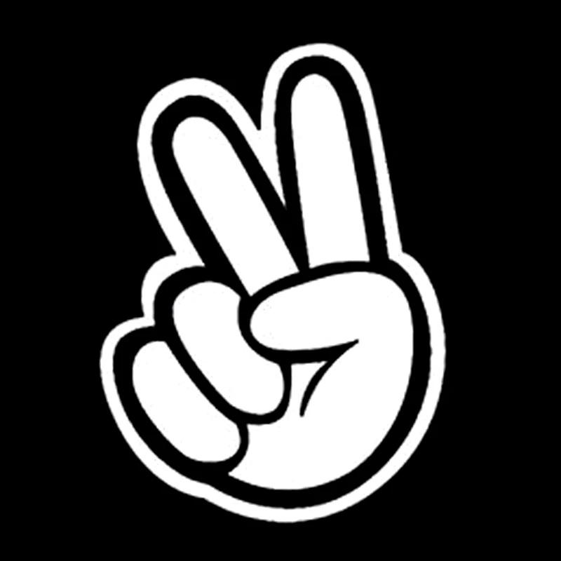 

Peace Hand car sticker Vinyl Auto Accessories car Window Car Styling Decal PVC 15cmx11cm Cover scratches waterproof