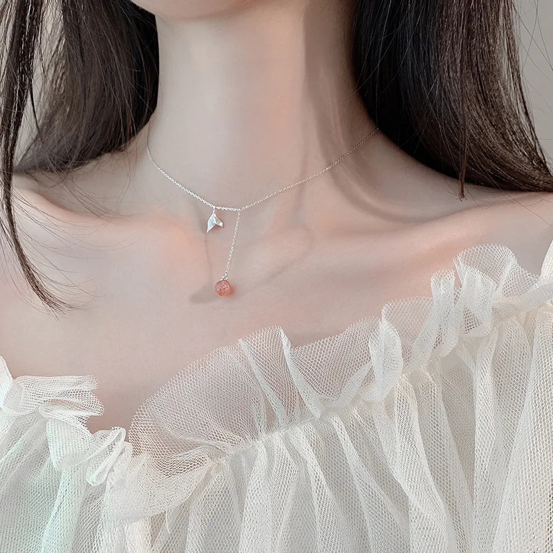 Женское ожерелье с подвеской в виде хвоста русалки серебристого цвета - купить по