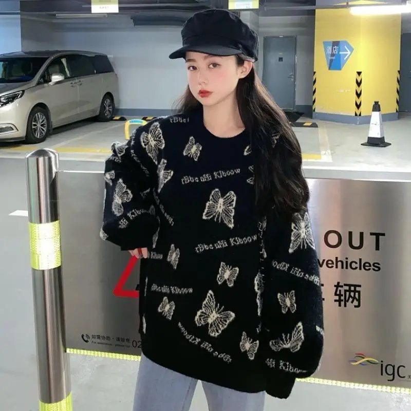 

New knitwear in autumn and winter 2020 languid style Pullover Sweater for women