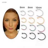 nose rings nose ring hoop cartilage piercing nose stud piercing ornament nose ring hoop hip hop body jewelry stainless steel