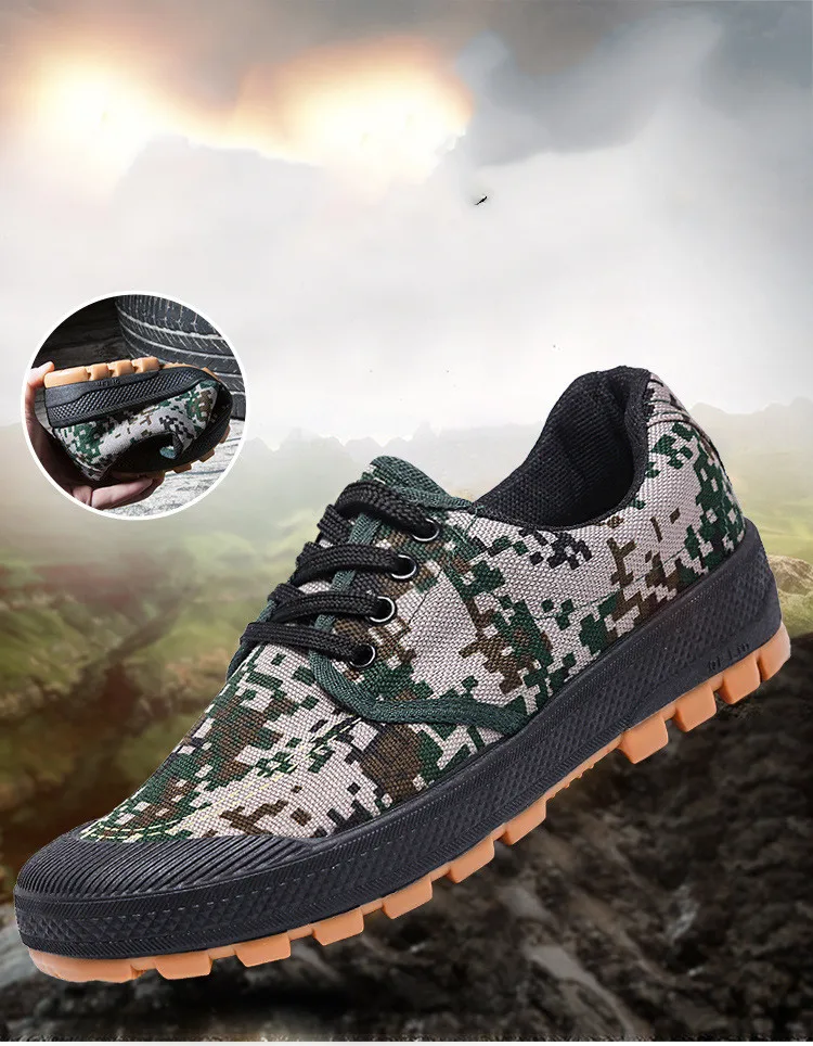 

High-toptrainingshoes for students toliberate the outdoor camouflage protection slip wear-resistant laborprotection safety shoes