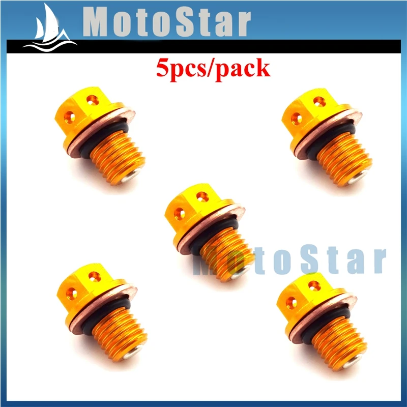 5 шт. магнитная пробка для моторного масла мотоцикла|washer nut|washer lightnuts and washers |