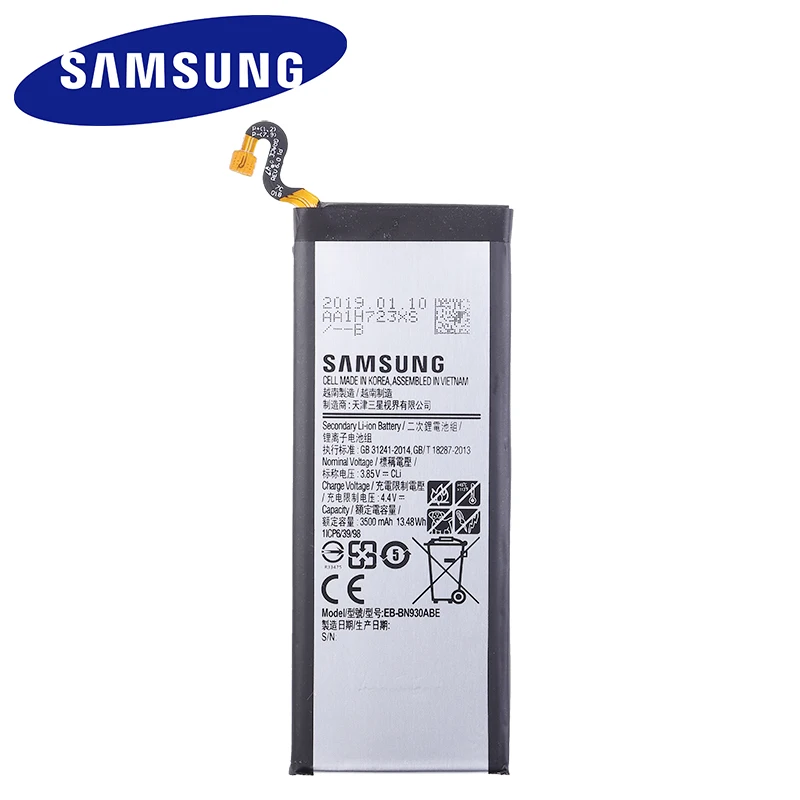 Сменный аккумулятор EB-BN930ABE для samsung Galaxy Note 7 Phone EBBN930ABE аккумуляторные батареи 3500mAh