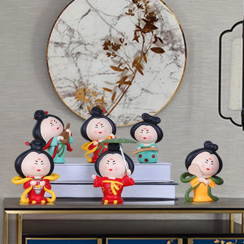

Tang Le Ladies Series Decoration Antique Creative Cute Doll Small Adornment Chinese Home Ornaments Crafts Gift