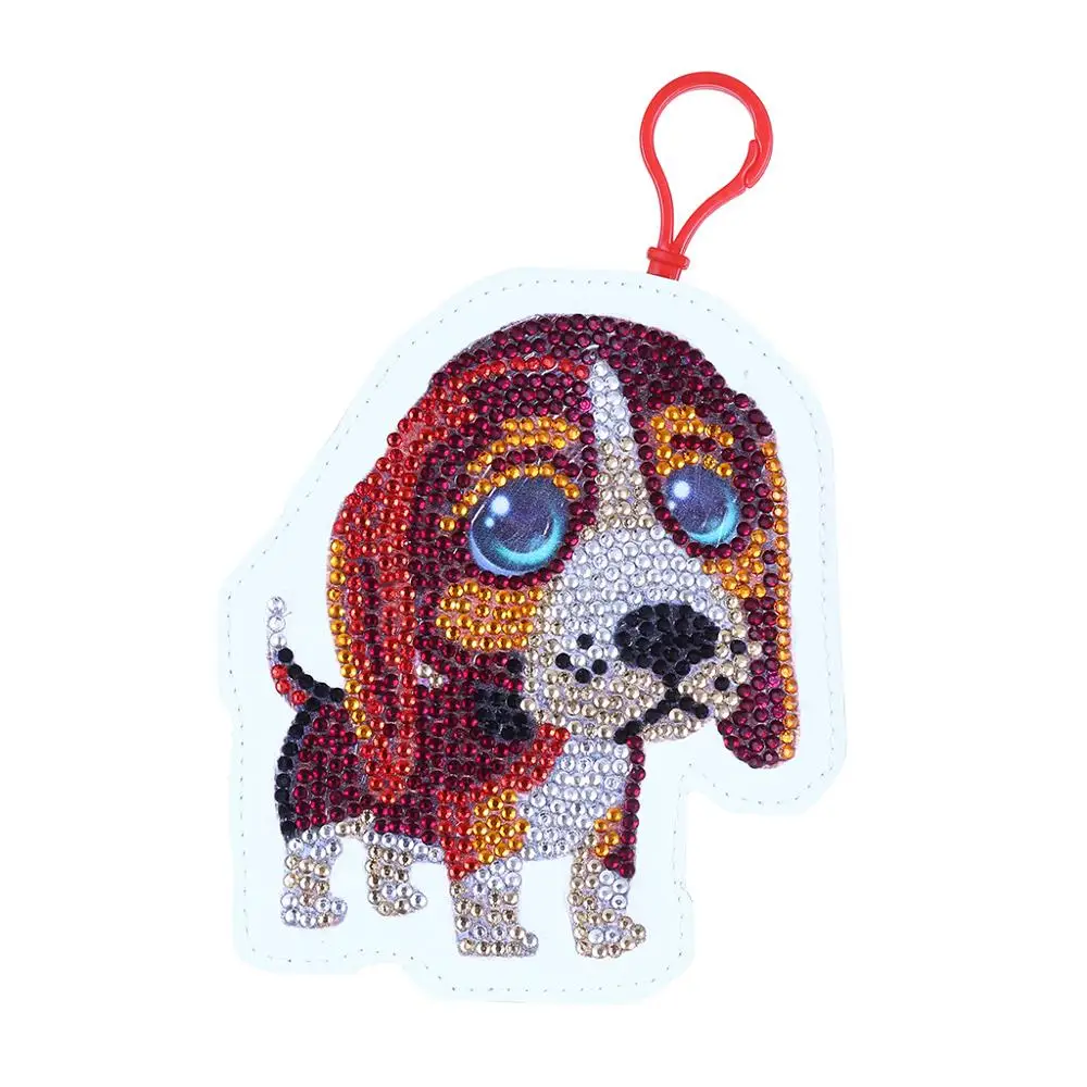 Dog 3 DIY полная дрель алмазная живопись милый кошелек с собакой сумка брелок Брелки Подвески стежка вышивка Кошелек для монет для девочек и детей - Цвет: Dog 3