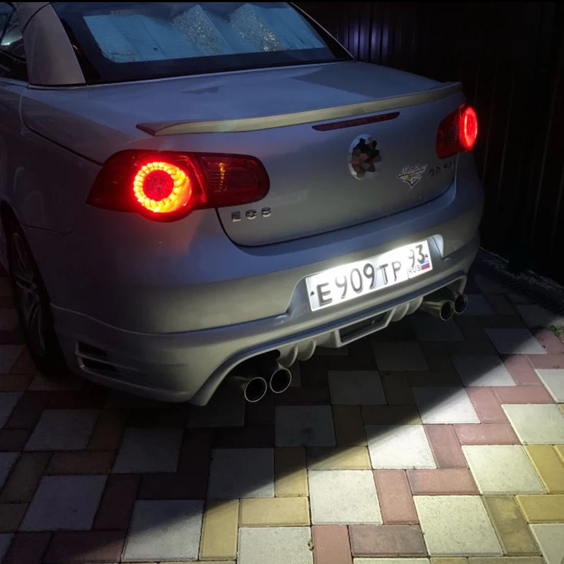 

iJDM License Plate Light Lamp No Error CANBUS LED 12V 6500k White for VW Golf MK4 MK5 MK6 Passat Polo CC Eos Car Accessories