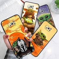 Star wars Mandalorian Yoda Baby For Xiaomi Civi Poco NFC Pro Lite Mix3 Play Soft Black Phone Case