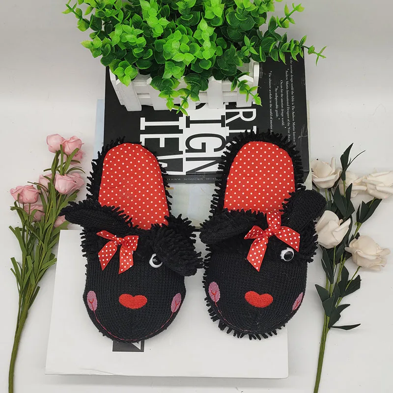 Cute Animal Slipper For Women Girls Fashion Kawaii Fluffy Winter Warm Slippers Woman Cartoon House Slippers Funny Shoes Gift