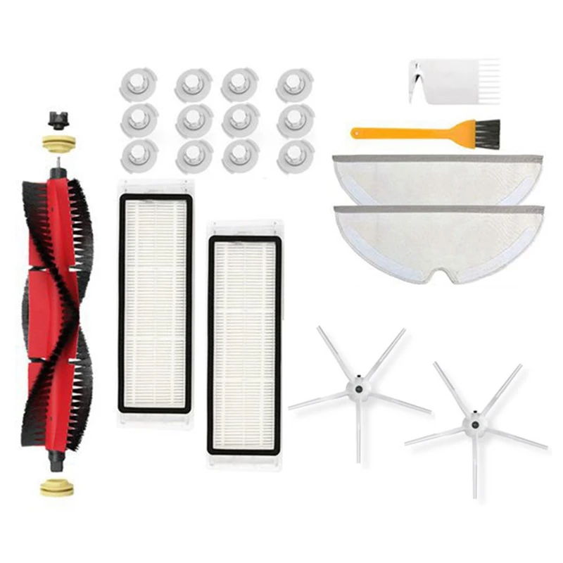 

Запчасти для пылесоса XiaoMi Roborock S6, S60, S65, S5, S55, T6, S55, моющийся фильтр НЕРА, основная и боковая щетки