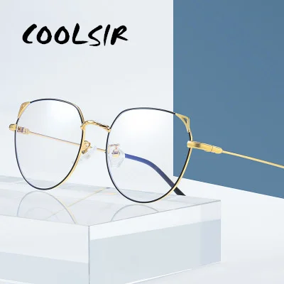 COOLSIR компьютерные очки с защитой от синего света кошачий глаз оправой из сплава в