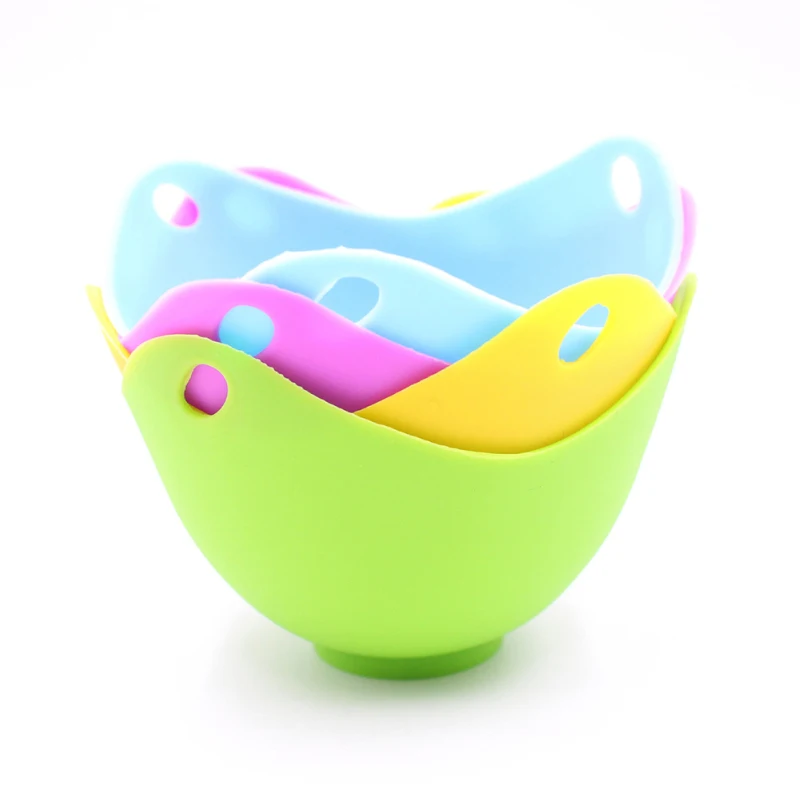 4pcs/set Silicone Egg Poacher Poaching Pods Egg Mold Bowl Rings Cooker Boiler Kitchen Cooking Accessories Pancake Maker