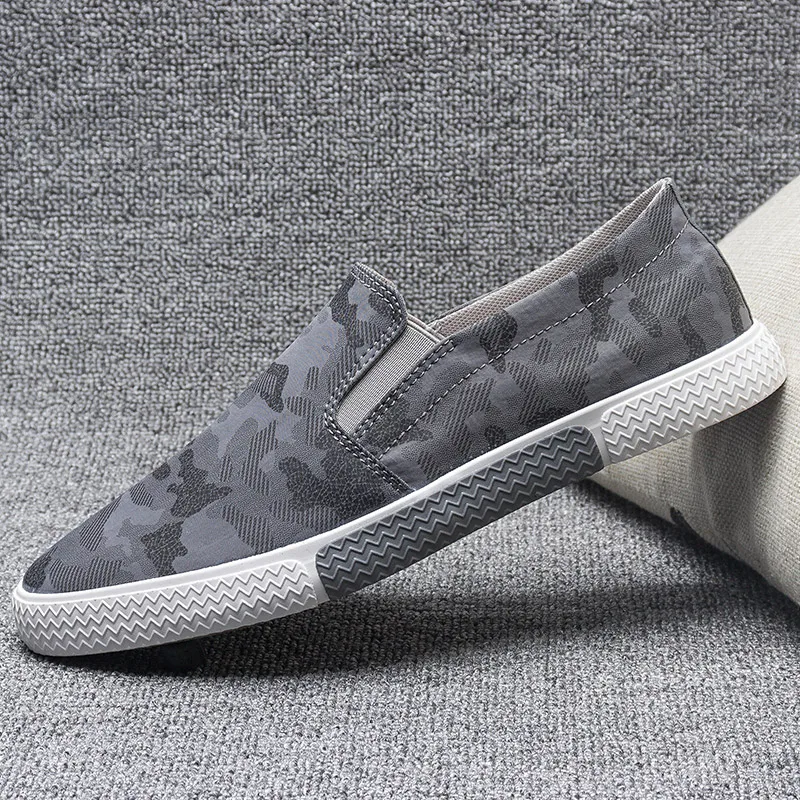 Мужская парусиновая обувь дышащая повседневная камуфляжная для езды на