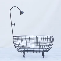 baby iron basket shower bathtub infant photography accessories unique shooting props posing container baby photography props