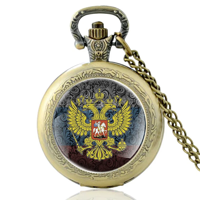 P503-Bronze Антикварные советские герои Сталин кварцевые карманные часы винтажные для мужчин и женщин бронзовая подвеска ожерелье Подарки - Цвет: P503-Bronze