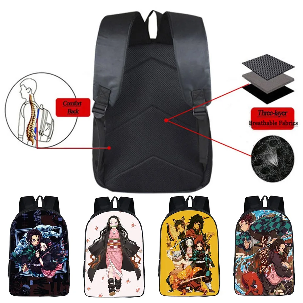Школьные аниме-рюкзаки для девочек и мальчиков-подростков: Kimetsu No Yaiba рюкзаки