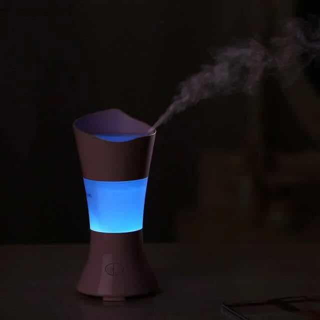 

Flower Vase Aroma Diffuser Essential Oil Humidifier with LED Home Aromatherapy Ultrasonic Mist Maker