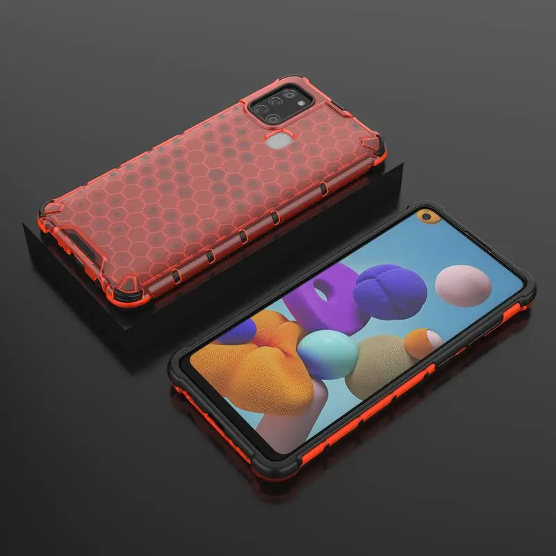 

Case For Samsung Galaxy A21S Luxury Shockproof Armor Phone Case For Samsung A21S A 21S Fashion Transparent Protection Back Cover