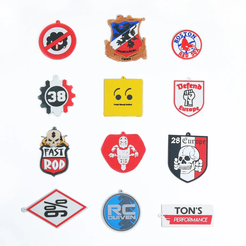 Изготовленный на заказ брелок из мягкого ПВХ высокого качества для ключей ваш