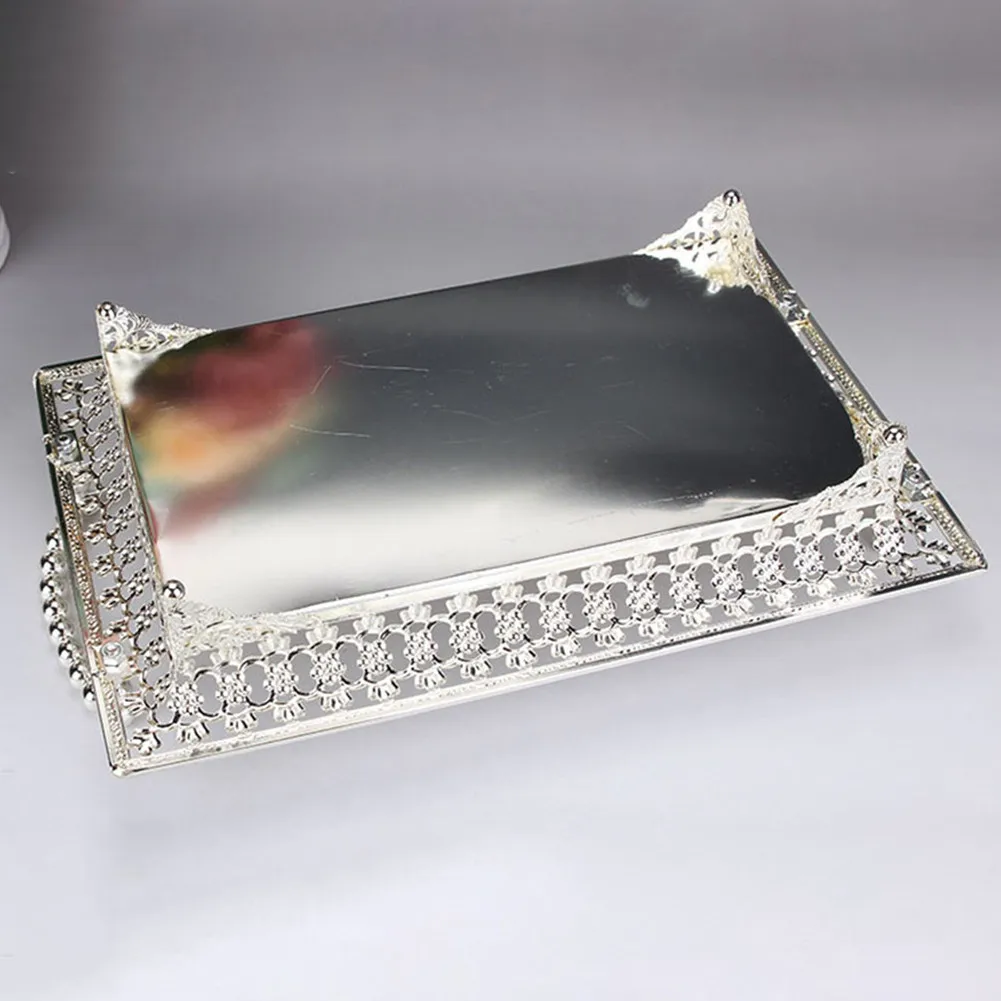 

35*22 см винтажная стандартная Высококачественная тарелка для закусок, многофункциональный металлический прямоугольный поднос для барбекю ...