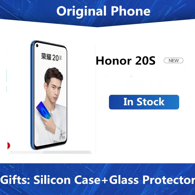 Быстрая доставка DHL сотовый телефон Honor 20S Kirin 810 Android 9 0 6 26 дюймов FHD 2340X1080 8 ГБ ОЗУ 128