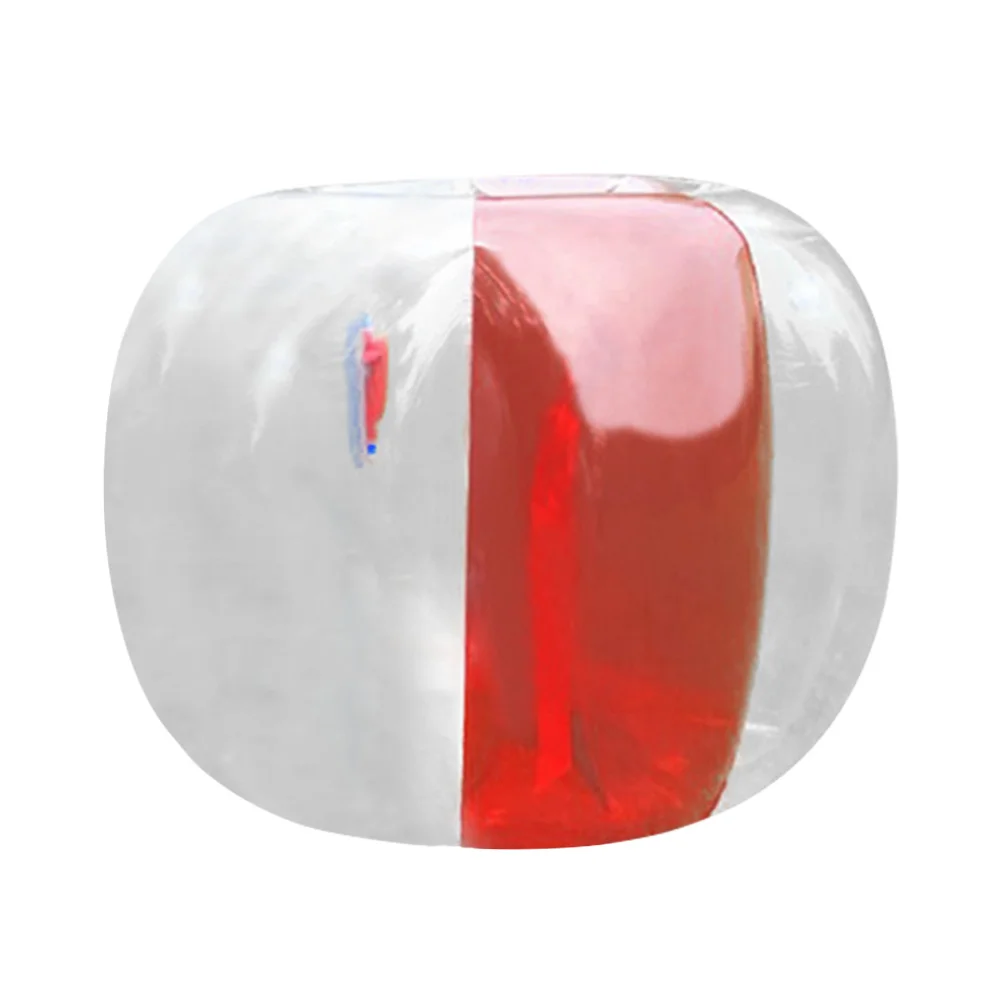

Inflatable PVC Bumper Outdoor Fun Collision Blow Body Bubble Sports Game Prop for Adults (Transparent and Red)