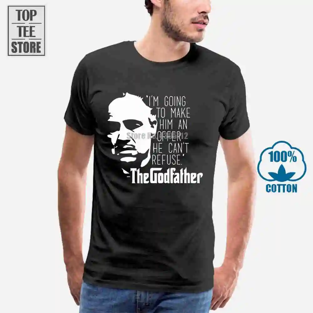 Футболка с надписью The Godfather Tee Don Vito Corleone Marlon Brando S M L Xl 2Xl 3Xl|t shirt|the godfathershirt t |