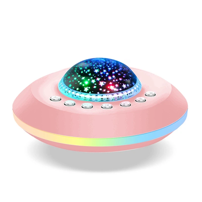 

White Noise Flying Saucer Sleep Instrument Starry Sky Projection Lamp Romantic Dreamy Infant Sleeping Night Light