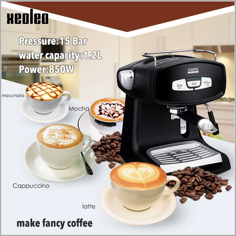 Кофемашина для эспрессо Xeoleo 15 бар автоматическая кофеварка | Бытовая техника