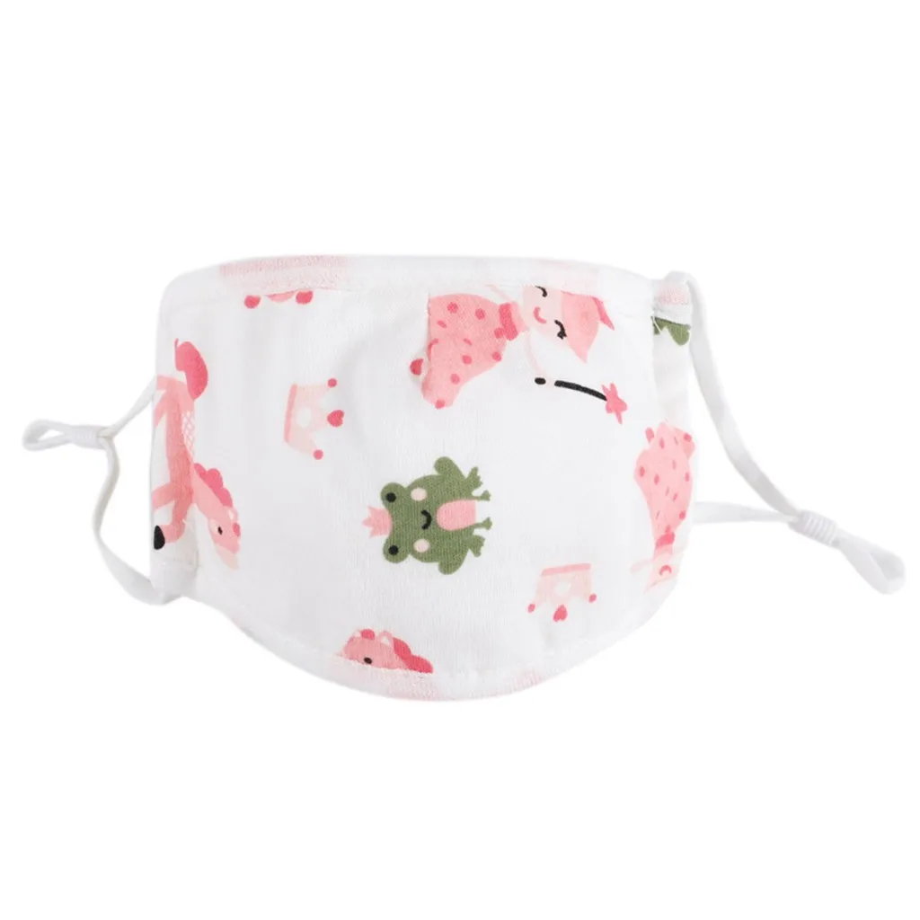 

5PCS Kids Cartoon zoo Print Facemask Reusable Washable Outdoor Breathable Protective Cotton Mask Dustproof mondkapjes wasbaar