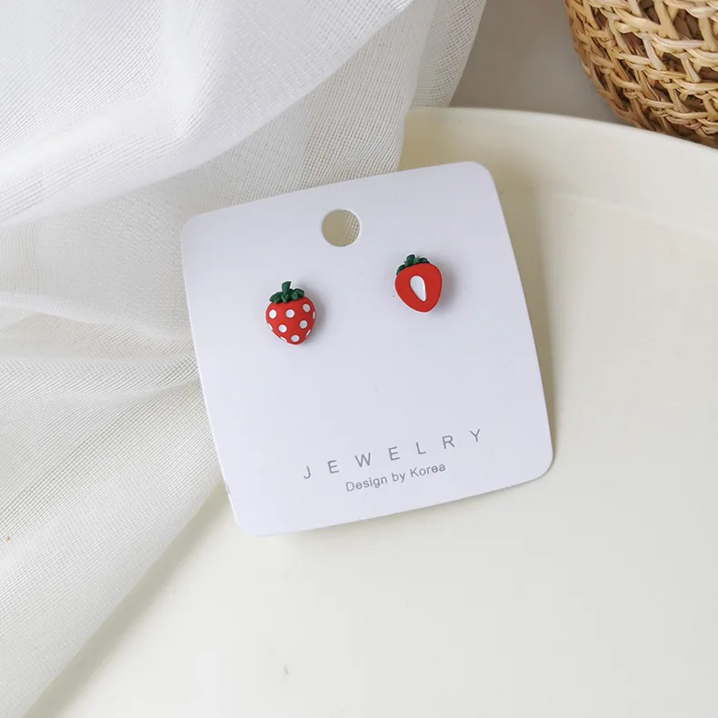 2020 летние модные милые серьги-гвоздики в виде фруктов ювелирные изделия