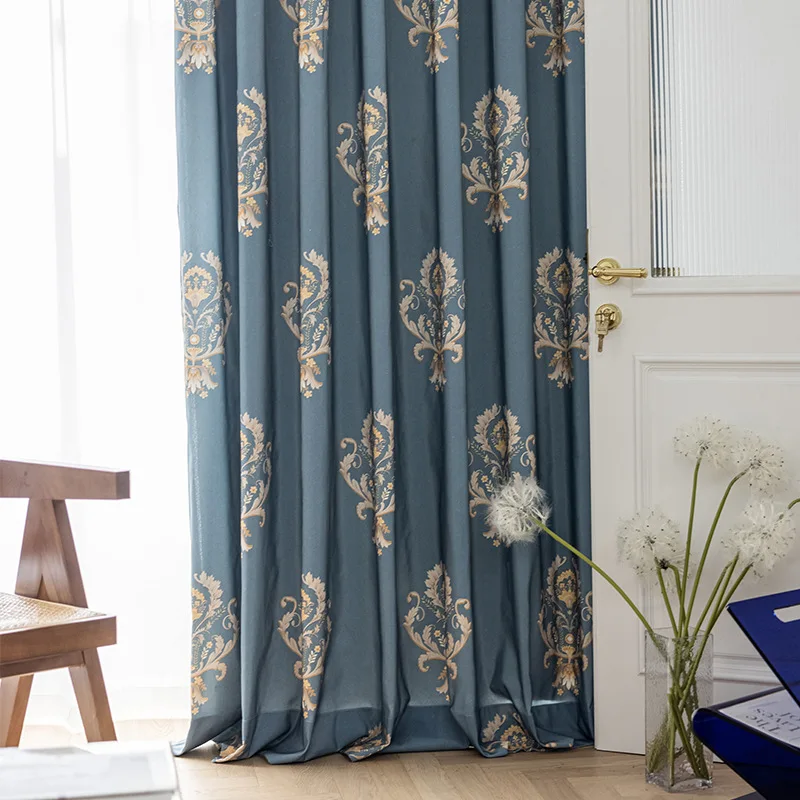 Европейская фототкань для гостиной драпировка с цветочным рисунком плотная