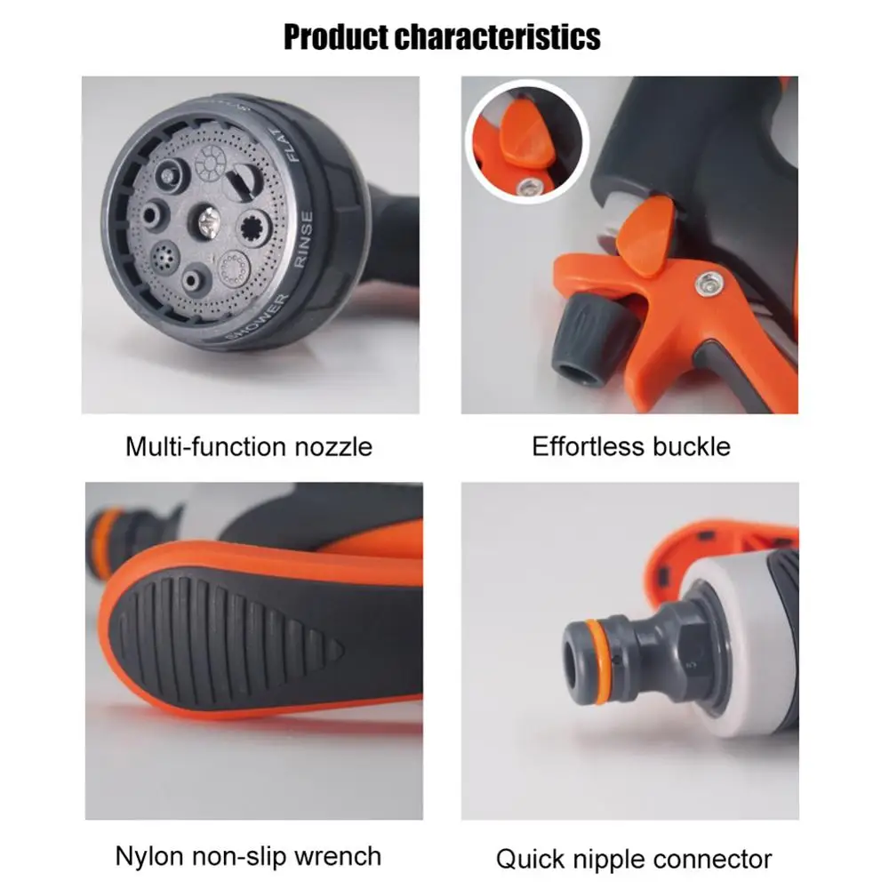 Водяной пистолет Давление распылитель для омывателя Насадка На садовый шланг