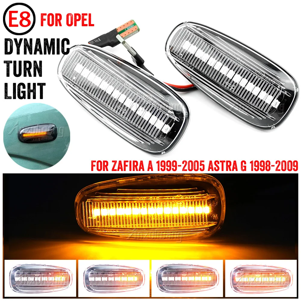 

2x Dynamic LED Side Marker Flowing Turn Signal Side Repeater Lamp Sequential Blinker for Opel for Zafira A 99-05 for Astra G