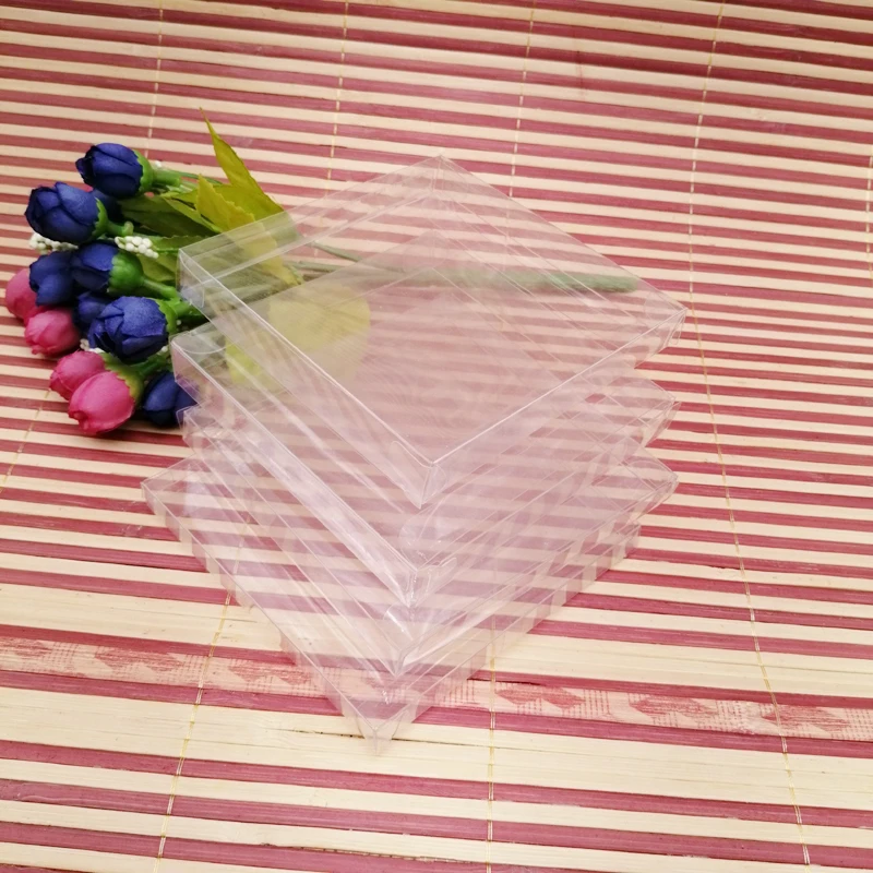 100pcs Large ABB Clear Transparent Box Bag Pvc Plastic Box Gift Packaging Box For Jewelry Box Packaging Display Storage Box Diy