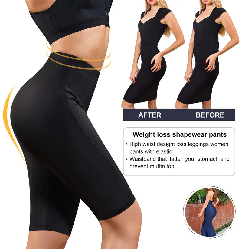 Junlan Slimming Shorts for Women High Waist Trainer Tummy Control Panties Thigh Shaping Underwear Butt lifter Lingerie Shapewear | Женская