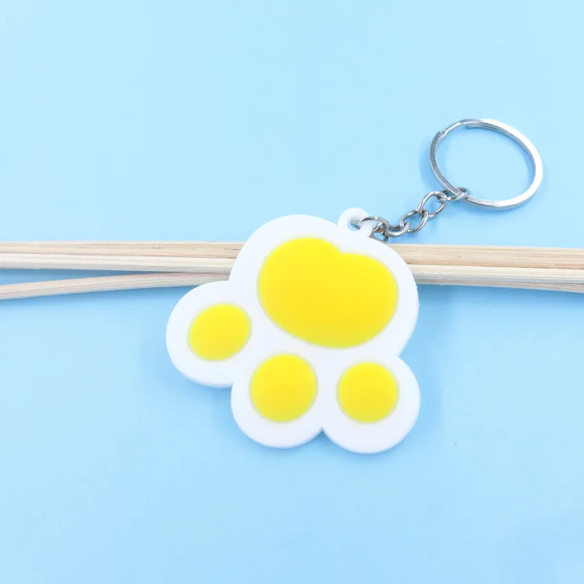 Милый ключница с большой лапой животных для женщин, девочек, мальчиков, подарка на вечеринку, день рождения, студенческий портфель, плечевой рюкзак, подвеска KC303.